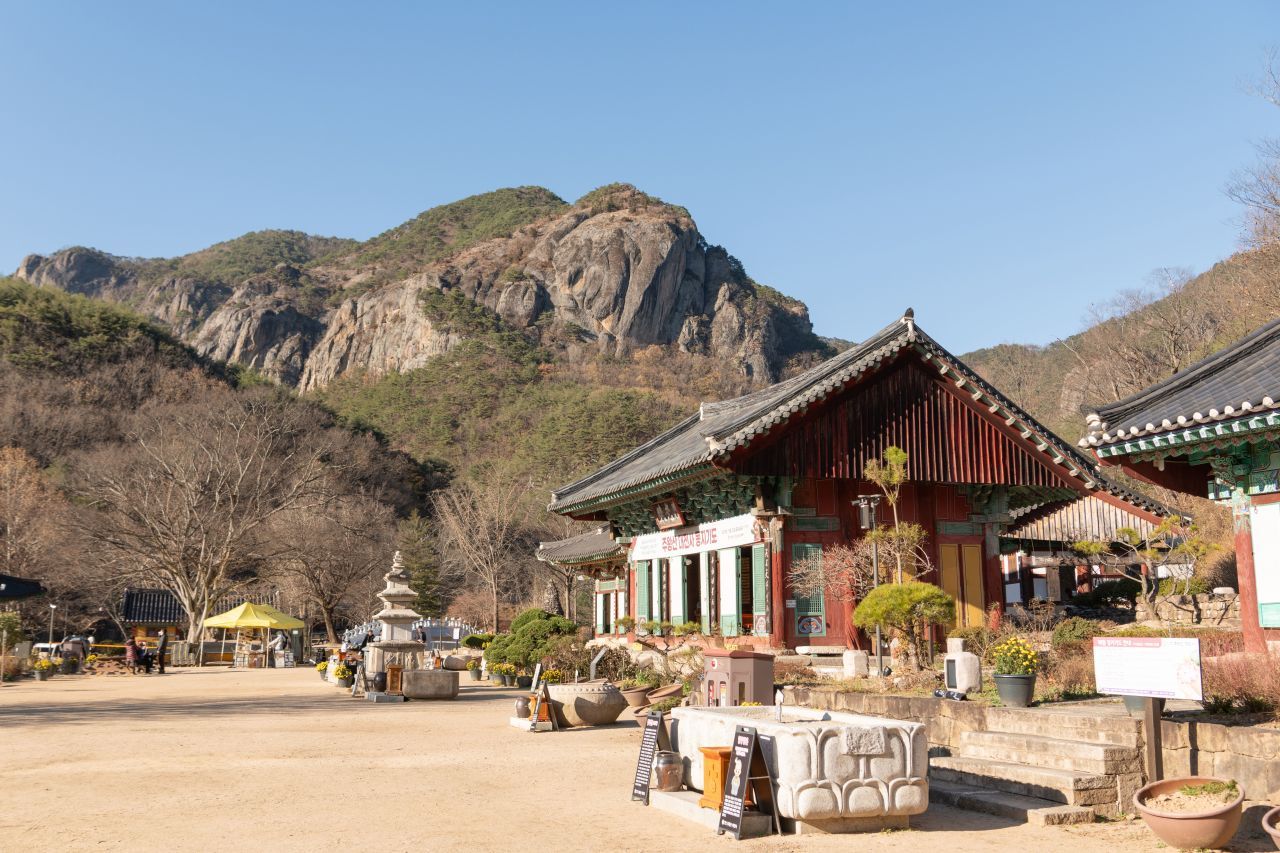 청송 대전사 — 주왕산의 기암 봉우리를 등지고 선 산사